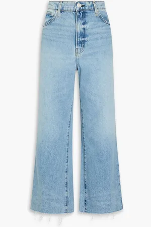Frame Relaxed Straight cropped mid-rise straight-leg jeans - Blue