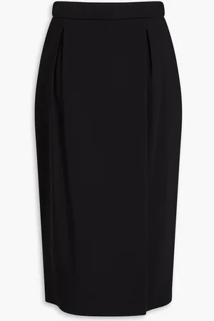 VERSACE Crepe midi skirt