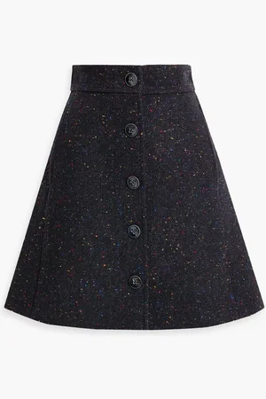 Chloé Donegal wool and silk-blend tweed mini skirt