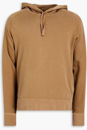 OFFICINE GENERALE French cotton-terry hoodie - Brown