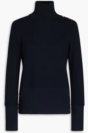 Thom Browne Herringbone wool turtleneck sweater - Blue
