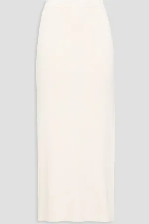 Loulou Studio Aalis ribbed-knit midi skirt - White