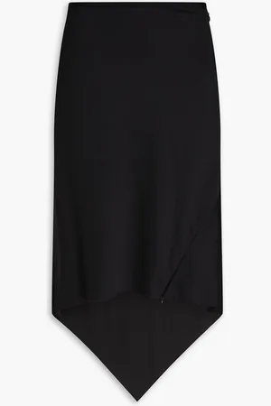 Helmut Lang Asymmetric wool midi skirt