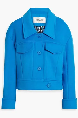 Diane von Furstenberg Dixon wool-felt jacket - Blue