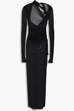Jacquemus Piombone draped tulle maxi dress