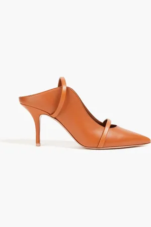 MALONE SOULIERS Maureen 70 leather mules - Brown