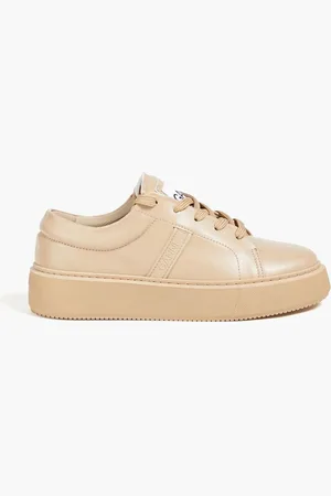 Ganni Faux leather sneakers - Neutral