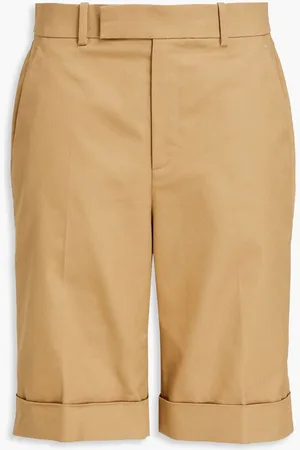 Frame Cotton-blend twill shorts - Neutral