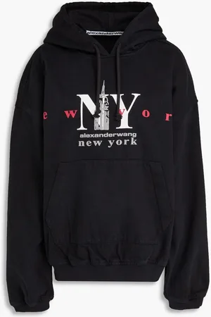 Alexander Wang Printed cotton and Lyocell-blend hoodie