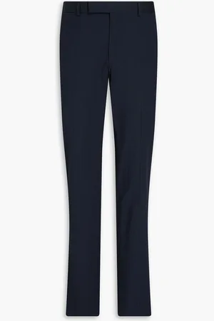 Dunhill Slim-fit cotton-blend tweed pants - Blue