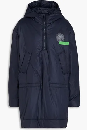 Ganni Shell hooded jacket - Blue
