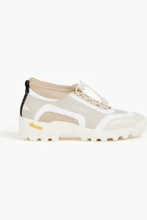 Ganni Canvas and scuba sneakers - Neutral
