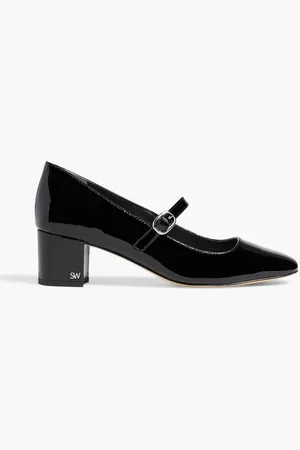 Stuart Weitzman Louise patent-leather Mary Jane pumps