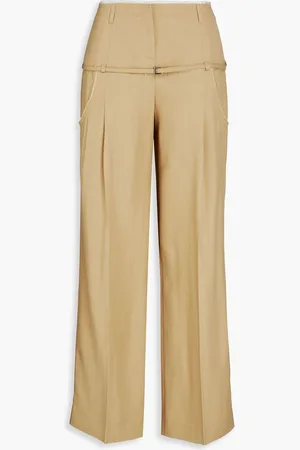 Jacquemus Criollo belted canvas wide-leg pants - Neutral