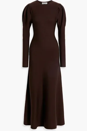 GABRIELA HEARST Hannah wool midi dress - Brown