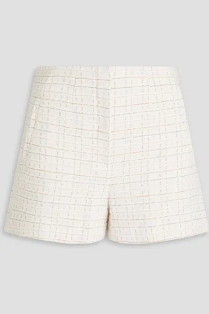 VERONICA BEARD Jazmin cotton-tweed shorts - White