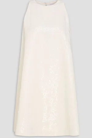 Claudie Pierlot Sequined crepe mini dress - White