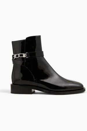 Totême Buckled patent-leather ankle boots