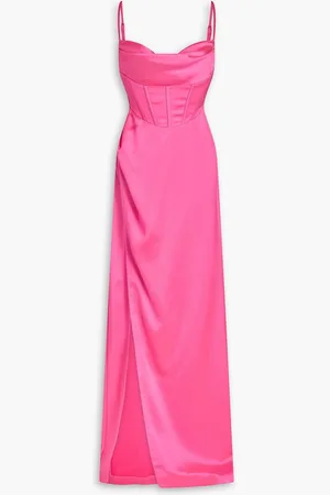 Retrofete Rosa draped cutout satin-crepe maxi dress