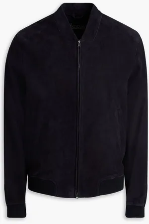 HERNO Suede bomber jacket - Blue