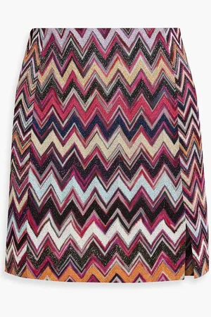 Missoni Metallic crochet-knit mini skirt - Pink