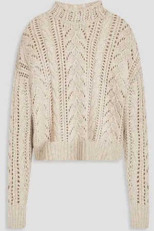 AUTUMN CASHMERE Cable-knit cashmere sweater - White