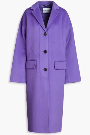 Stand Studio Cristobal brushed wool-blend felt coat