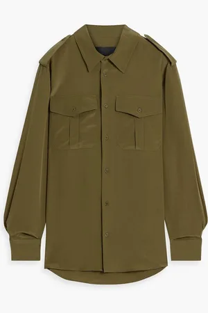 NILI LOTAN Jeanette silk shirt - Green