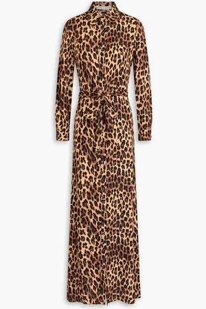 ALICE+OLIVIA Alice Olivia - Chassidy leopard-print twill maxi shirt dress