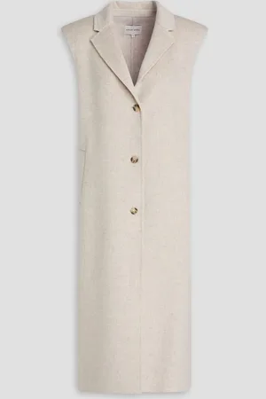 Loulou Studio Deanna brushed wool and cashmere-blend felt vest - Neutral