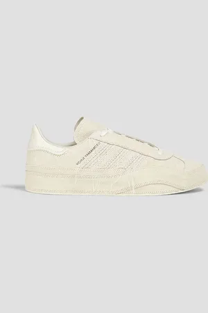 Y-3 Gazelle embroidered suede sneakers - White