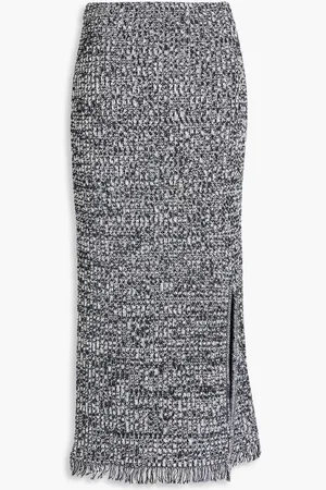 Diane von Furstenberg Emmie ribbed cotton midi skirt