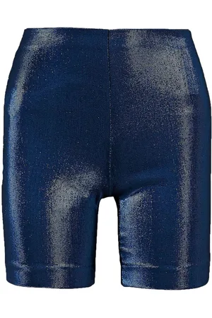 AREA Lamé shorts - Blue