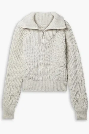 Cordova Molina cable-knit merino wool half-zip sweater - Gray
