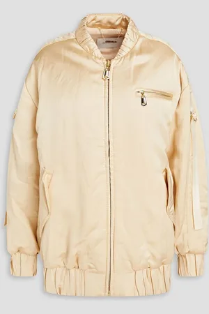 ZIMMERMANN Padded satin bomber jacket - White