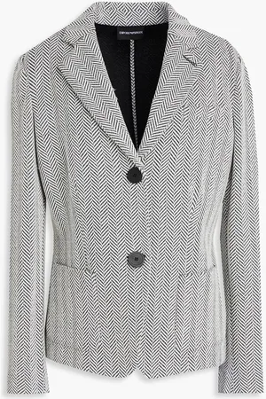 Emporio Armani Herringbone jacquard blazer
