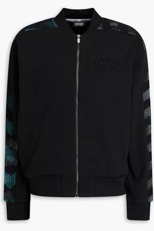Missoni French cotton-terry zip-up sweatshirt