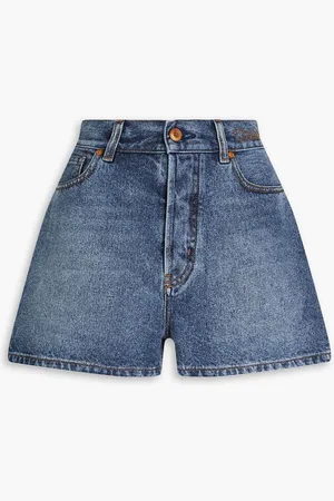 Chloé Embroidered denim shorts - Blue