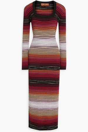 Missoni Striped ribbed cotton-blend maxi dress