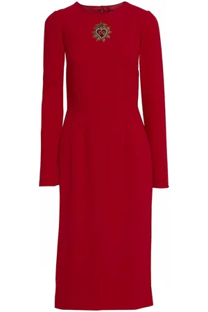 Dolce & Gabbana Appliquéd crepe dress