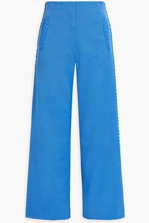 VERONICA BEARD Dove woven wide-leg pants - Blue