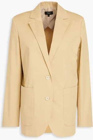 THEORY Cotton-blend twill blazer - Neutral