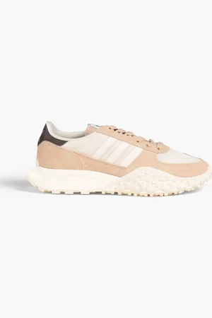 adidas Retropy F2 suede and stretch-knit sneakers - Neutral
