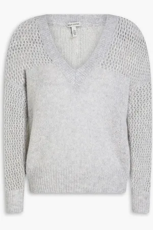 AUTUMN CASHMERE Metallic cashmere-blend sweater - Gray