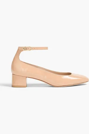 Stuart Weitzman Jane patent-leather pumps - Neutral