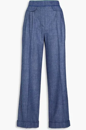 Giorgio Armani Wool-blend twill wide-leg pants