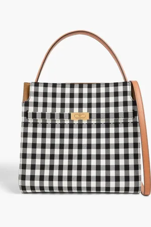Tory Burch Lee Radziwill gingham twill tote