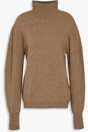 LE 17 SEPTEMBRE Knitted turtleneck sweater - Brown