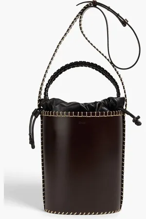Chloé Louela small leather bucket bag - Brown