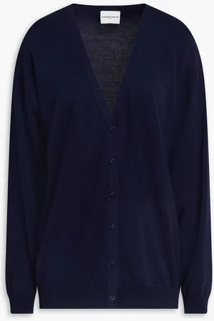 Claudie Pierlot Lyocell, cotton and silk-blend cardigan - Blue